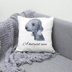 Bedlington terrier párnahuzat, névvel